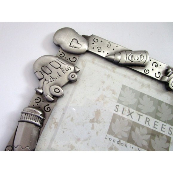 Sixtrees London/New York "School Days" Picture Frame Rectangle AF63849 4x6 Metal - Picture 9 of 11